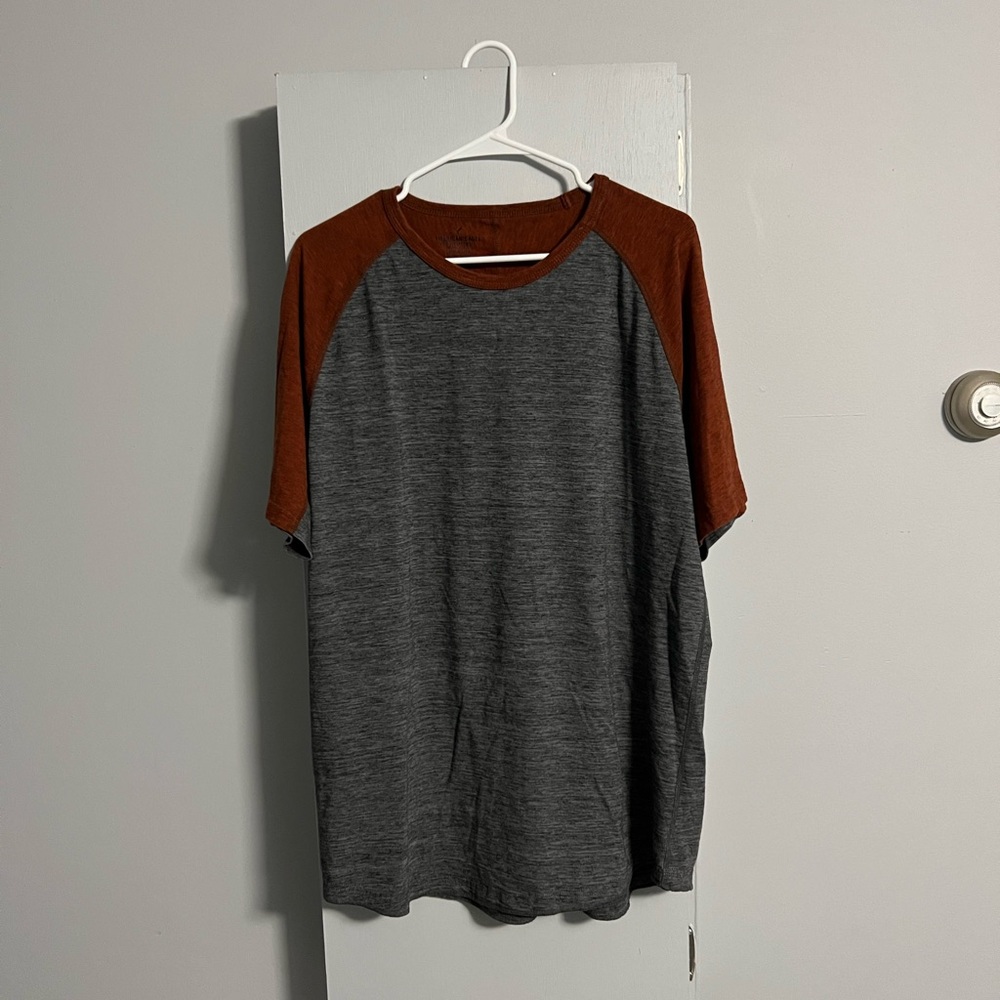 Gray and Burnt Orange Tee